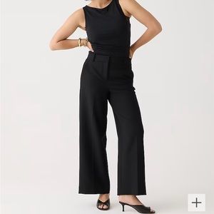 N.W.T  J.Crew Sydney wide-leg pant in four-season stretch black